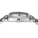 Emporio Armani Gianni T Bar White Mother Of Pearl Dial Two Tone Steel Strap Watch For Women - AR11519